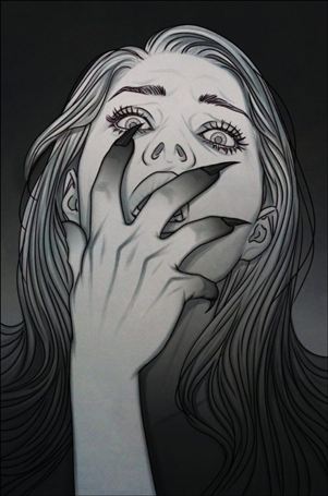 Hello Darkness issue 12-F Webstore Exclusive B&W Jenny Frison Cover