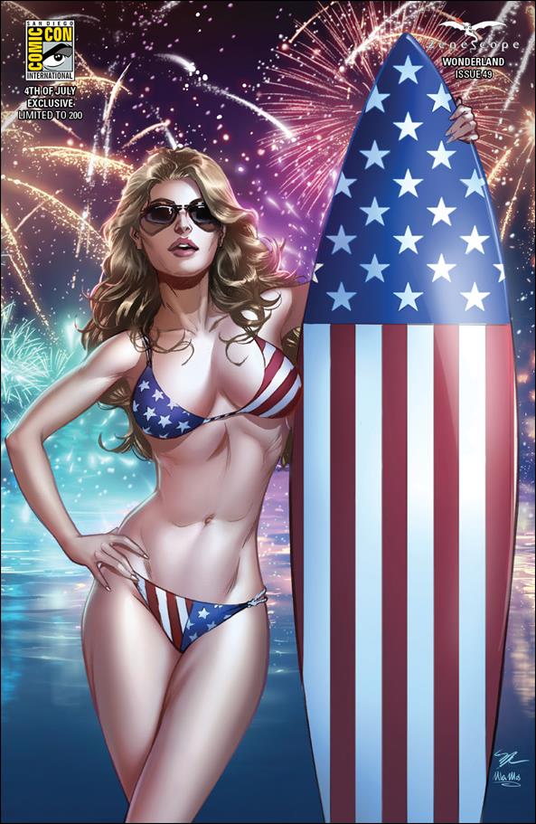 Grimm Fairy Tales Presents Wonderland issue 49-E Michael Dooney SDCC 4th of July Cover 1/200