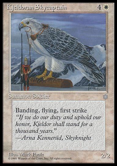 Magic the Gathering: Ice Age (Base Set) card 39 Kjeldoran Skycaptain