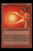 Magic the Gathering: Portal (Base Set) card 118-B Blaze