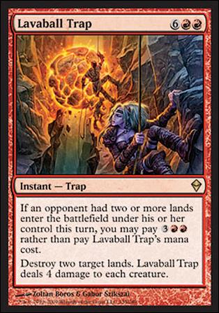 Magic The Gathering: Zendikar (Base Set) card 135 Lavaball Trap