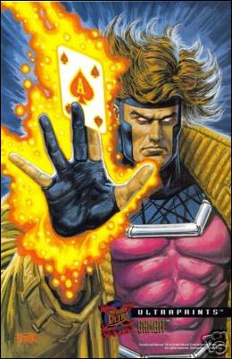 1995 Fleer Ultra X-Men (Ultraprints Subset) card 5 Gambit