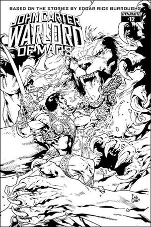 John Carter: Warlord of Mars (2014) issue 12-E Fritz Casas 1:10 Black & White Cover