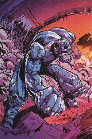 Silverhawks (2025) issue 4-O David Cousens Battle Damage Virgin 1:15 Cover