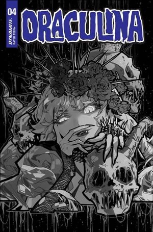 Draculina (2022) issue 4-T Rose Besch 1:25 Black & White Cover