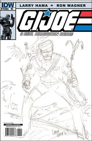 G.I. Joe: A Real American Hero issue 166-C Larry Hama 1:10 Sketch Cover