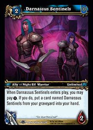 World of Warcraft: Through the Dark Portal (Base Set) card 161 Darnassus Sentinels