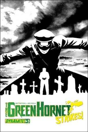 Green Hornet Strikes issue 3-B Black and White 1:25 Cover