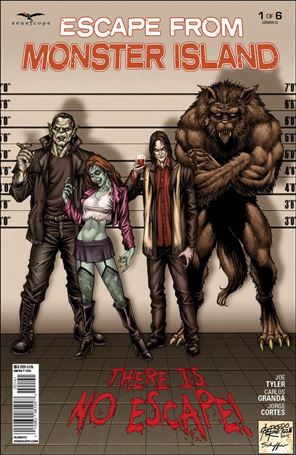 Escape from Monster Island issue 1-D Alfredo Reyes Cover