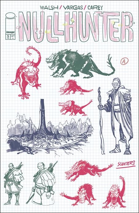 Nullhunter issue 5-D Gustaffo Vargas White 1:20 Cover
