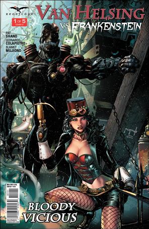 Van Helsing vs Frankenstein issue 1-D Jason Metcalf Cover