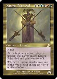 Magic the Gathering: Scourge (Base Set) card 138 Karona, False God