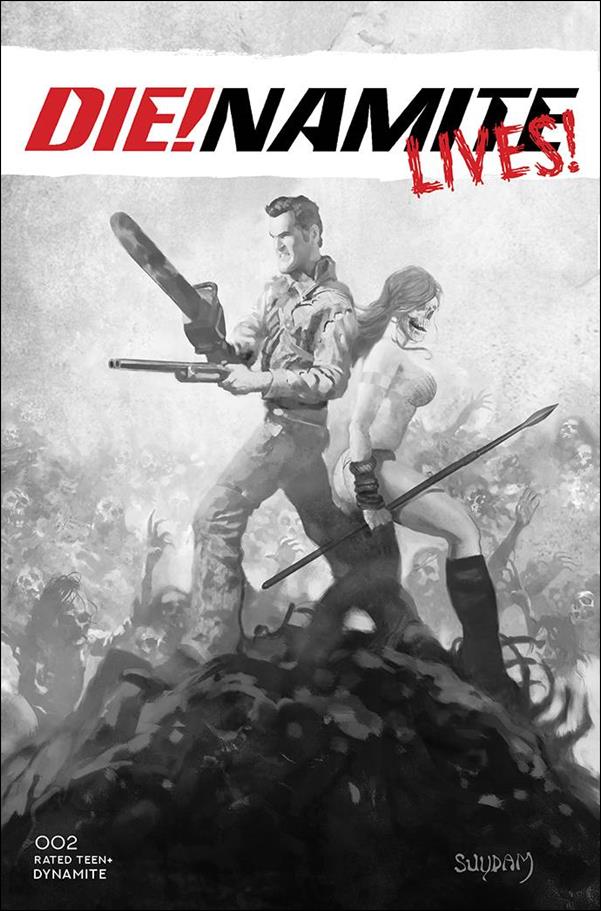 Die!namite Lives! issue 2-I Arthur Suydam 1:7 Black & White Cover
