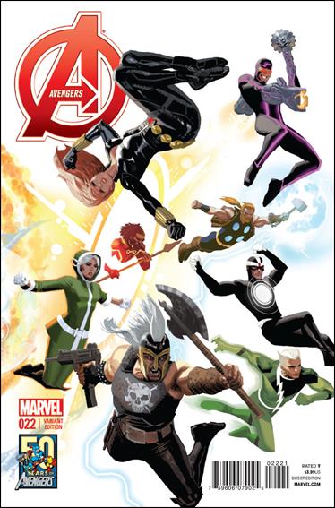 Avengers (2013) issue 22-B Daniel Acuna "Avengers 50th Anniversary" Cover