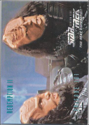 Star Trek: The Next Generation - The Episode Collection Season Five (Base Set) card 430 Redemption Part II, Episode 101A