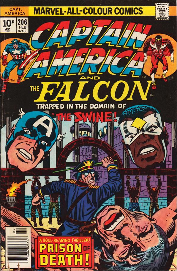 Captain America (1968) issue 206-B UK Price Cover