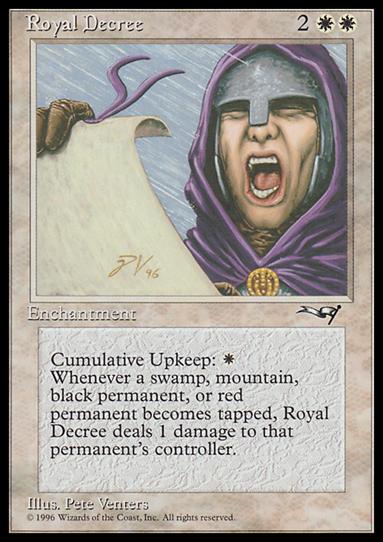 Magic the Gathering: Alliances (Base Set) card 14 Royal Decree