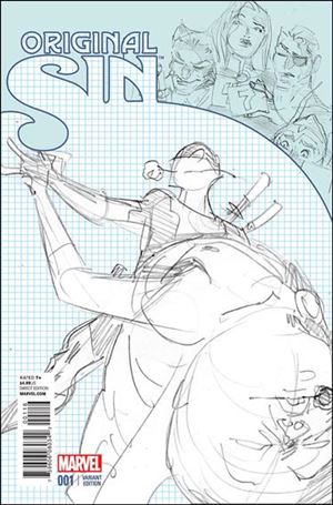 Original Sin issue 1-I Dancing Deadpool 1:Store Sketch Cover