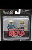 Walking Dead Minimates figure 3-B Winter Coat Dale and Female Zombie