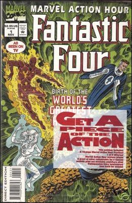 Marvel Action Hour, Featuring The Fantastic Four issue 1 Polybagged w/ Filpbook & Animation Cell