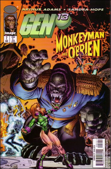 Gen13/Monkeyman & O'Brien issue 2 Monkeyman vs Gen13 Cover
