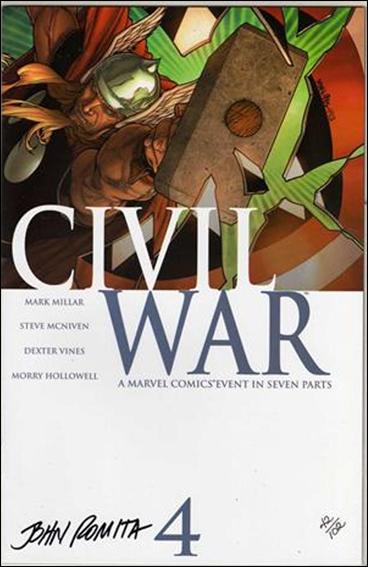 Civil War (2006) issue 4-D DF Steve McNiven Cvr (Signed by John Romita) 1/102