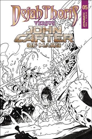 Dejah Thoris Versus John Carter issue 5-G Alessandro Miracola 1:10 Black & White Cover
