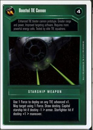 Star Wars: Premiere Unlimited (Base Set) card 160 Boosted TIE Cannon