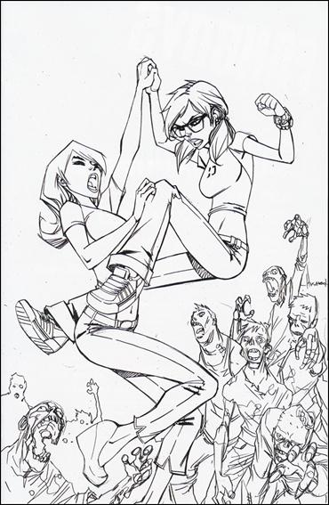 Fanboys vs Zombies issue 3-D Alejandro "Ale" Garza 1:20 Virgin Sketch Cover