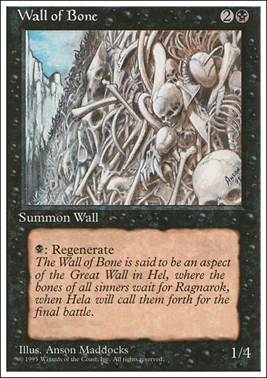 Magic the Gathering: 4th Edition (Base Set) card 168 Wall of Bone
