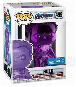 POP! Marvel figure 499-F Hulk Chrome w/ Gauntlet (Purple)