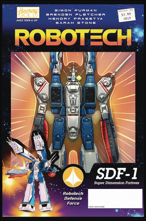 Robotech (2017) issue 21-B Blair Shedd Action Figure Cover