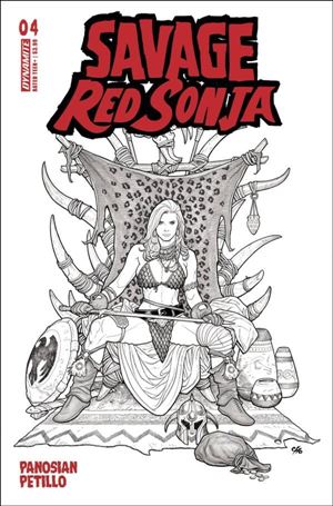 Savage Red Sonja issue 4-G Frank Cho 1:15 Line Art Cover