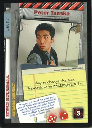 X-Files: Premiere Edition (Base Set) card XF96-0089v1 Peter Tanaka