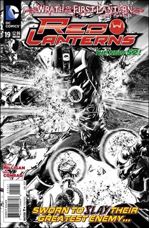Red Lanterns issue 19-B Wraparound 1:25 Black and White Cover