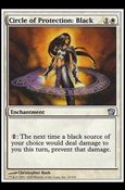 Magic the Gathering: 9th Edition (Base Set) card 10 Circle of Protection: Black