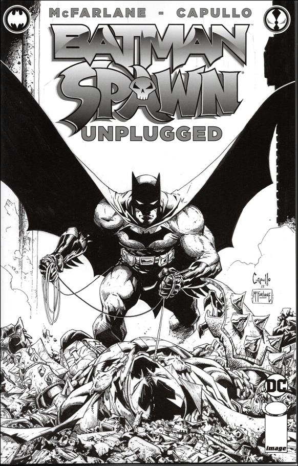 Batman/Spawn issue 1-V Greg Capullo B&W Unplugged Batman Cover