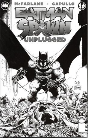 Batman/Spawn issue 1-V Greg Capullo B&W Unplugged Batman Cover