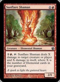 Magic the Gathering: Morningtide (Base Set) card 108 Sunflare Shaman