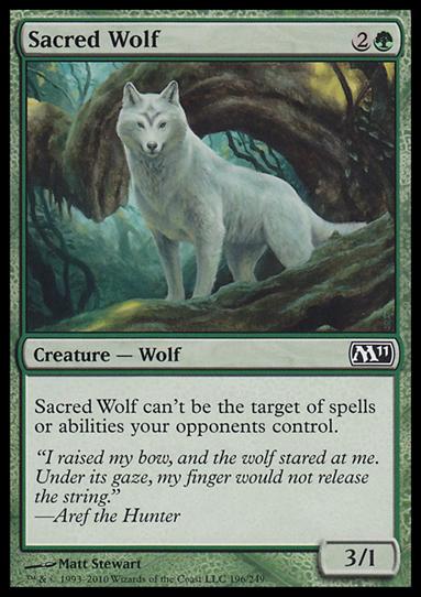Magic the Gathering: 2011 Core Set (Base Set) card 196 Sacred Wolf