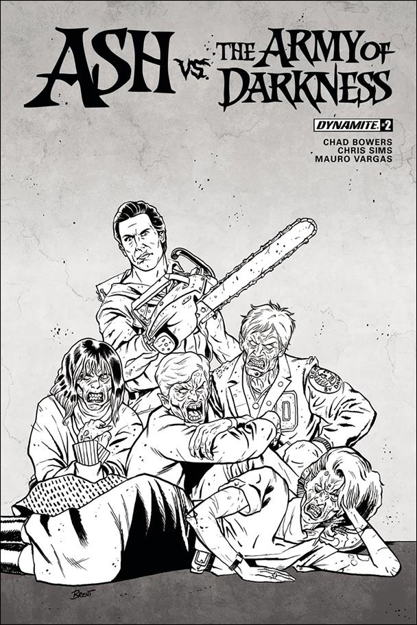 Ash vs. the Army of Darkness issue 2-D Brent Schoonover Black and White 1:10 Cover