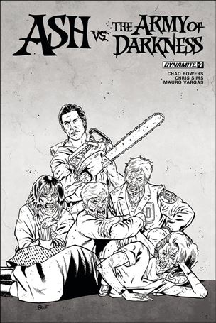 Ash vs. the Army of Darkness issue 2-D Brent Schoonover Black and White 1:10 Cover