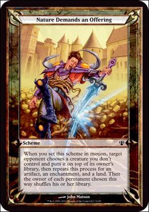 Magic the Gathering: Archenemy (Scheme Subset) card 31 Nature Demands an Offering