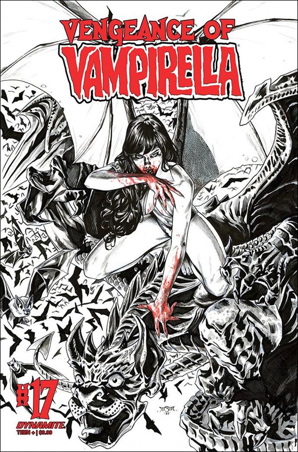 Vengeance of Vampirella (2019) issue 17-H Michael Sta Maria 1:11 Black & White Cover