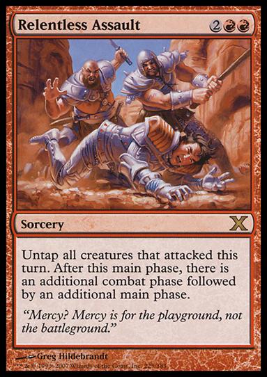 Magic the Gathering: 10th Edition (Base Set) card 225 Relentless Assault