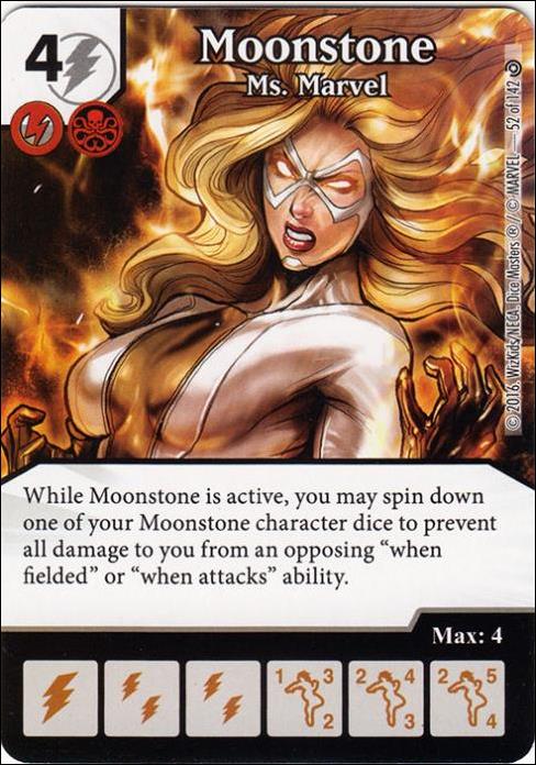 Marvel Dice Masters Civil War card 52 Moonstone: Ms. Marvel