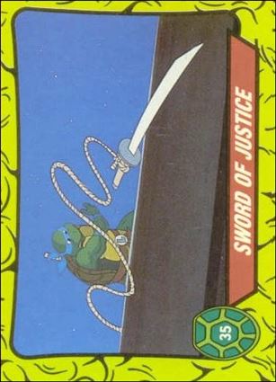 Teenage Mutant Hero Turtles (Ireland) (Base Set) card 35 Sword of Justice