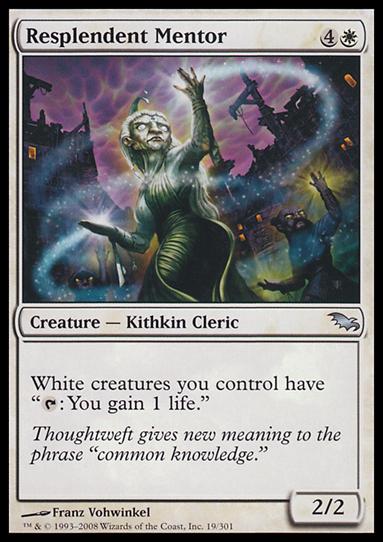 Magic the Gathering: Shadowmoor (Base Set) card 19 Resplendent Mentor