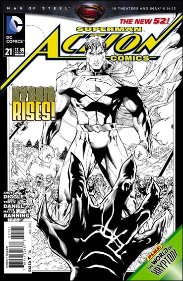 Action Comics (2011) issue 21-D 1:25 Black and White Cover