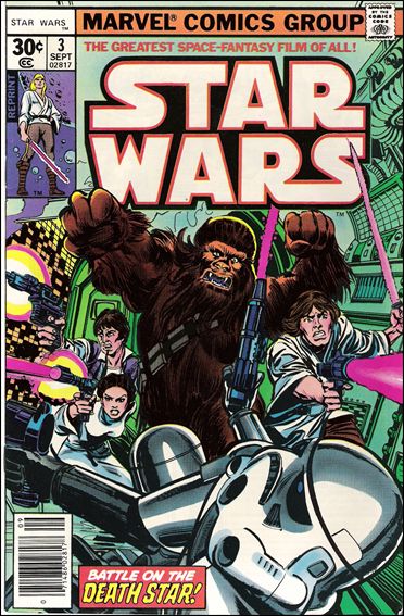 Star Wars (1977) issue 3-E 30 Cent Newsstand Reprint Cover (2nd Printing)